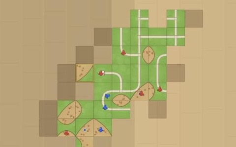 A Carcassonne game in progress on this site